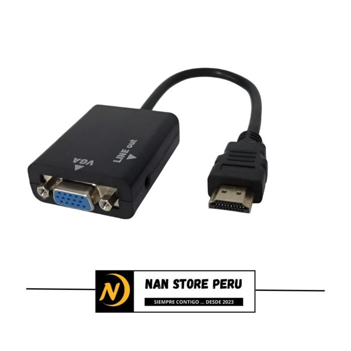 ADAPTADOR HDMI A VGA BLISTER ANARANJADO