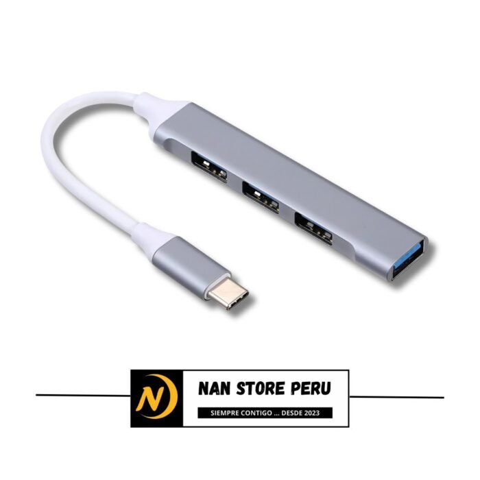 ADAPTADOR HUB TIPO C A USB 4 EN 1