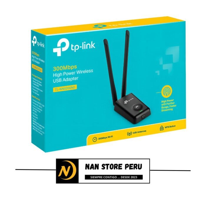 ADAPTADOR TP-LINK USB 300MPS WN8200ND 2 ANTENAS