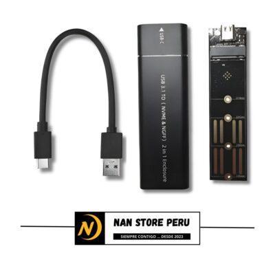 CASE EXTERNO DISCO SSD 3.1 NVME TIPO C DUAL