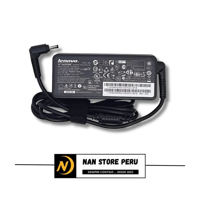 CARGADOR COMPATIBLE LENOVO 20V 3.25A 65W 4.0*1.7 P. DELGADA RECT