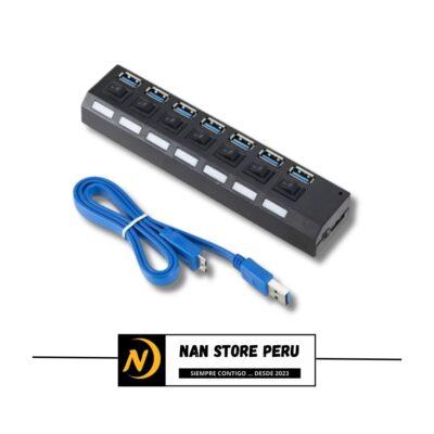 HUB USB 3.0 7 PUERTOS CON INTERRUPTOR