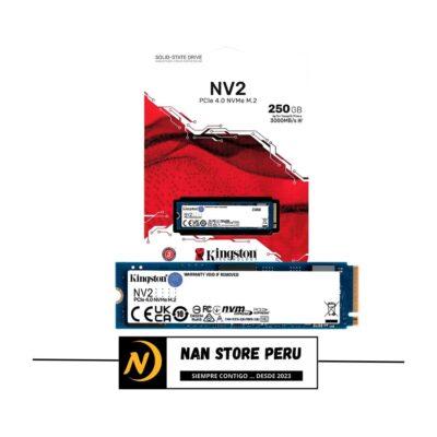 DISCO SOLIDO KINGSTON 250GB NV2 M.2 MVME Pcle 4.0