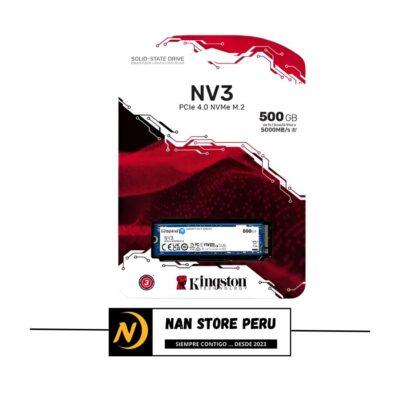 DISCO SOLIDO KINGSTON 500GB NV3 M.2 MVME Pcle 4.0