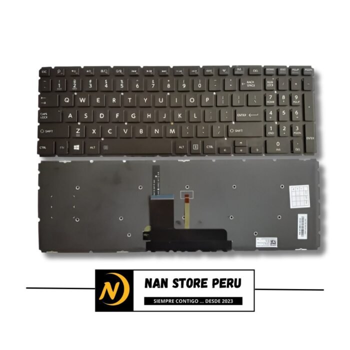 TECLADO TOSHIBA P55T/ P55W ENTER RECTO INGLES ILUMINADO SP