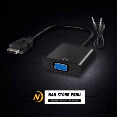 ADAPTADOR HDMI A VGA + AUDIO SET BOLSA