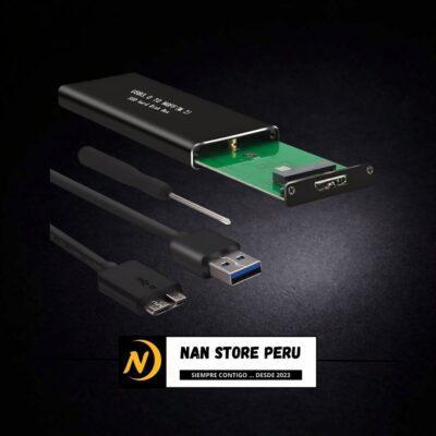 Adaptador Convertidor Case SSD Mini M.2 Ngff Sata a USB 3.0 Negro