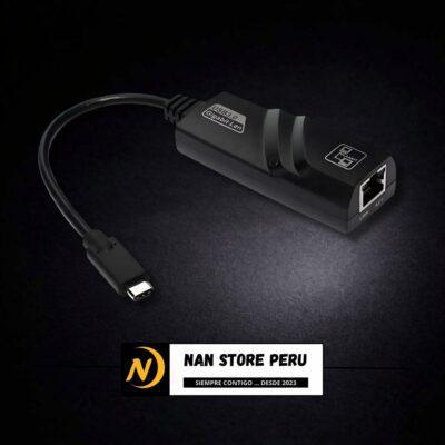 ADAPTADOR TIPO C A RJ45 LAN -INTERNET 3.0 NO REAL BLISTER AZUL