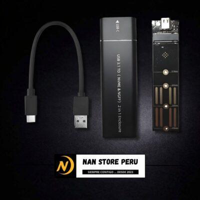 CASE EXTERNO DISCO SSD 3.1 NVME TIPO C DUAL