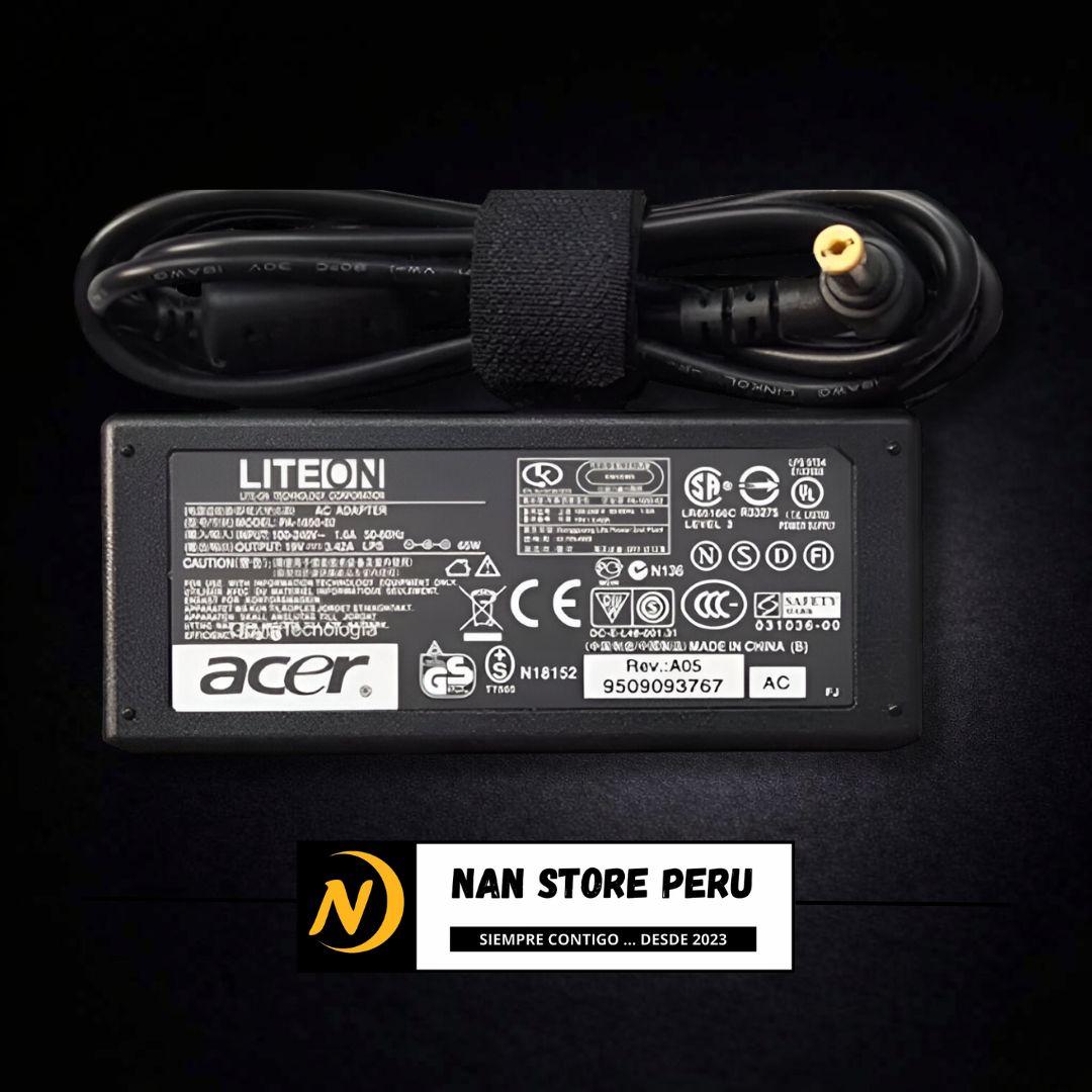 CARGADOR COMPATIBLE ACER 19V 3.42 A PUNTA AMARILLA