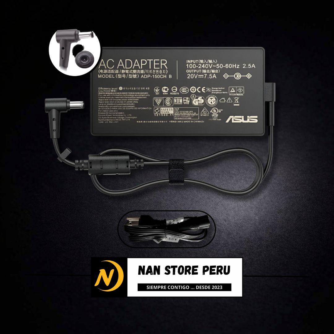 CARGADOR COMPATIBLE ASUS GAMER ROG 20V 7.5A 6.0*3.7MM PIN CENTRAL