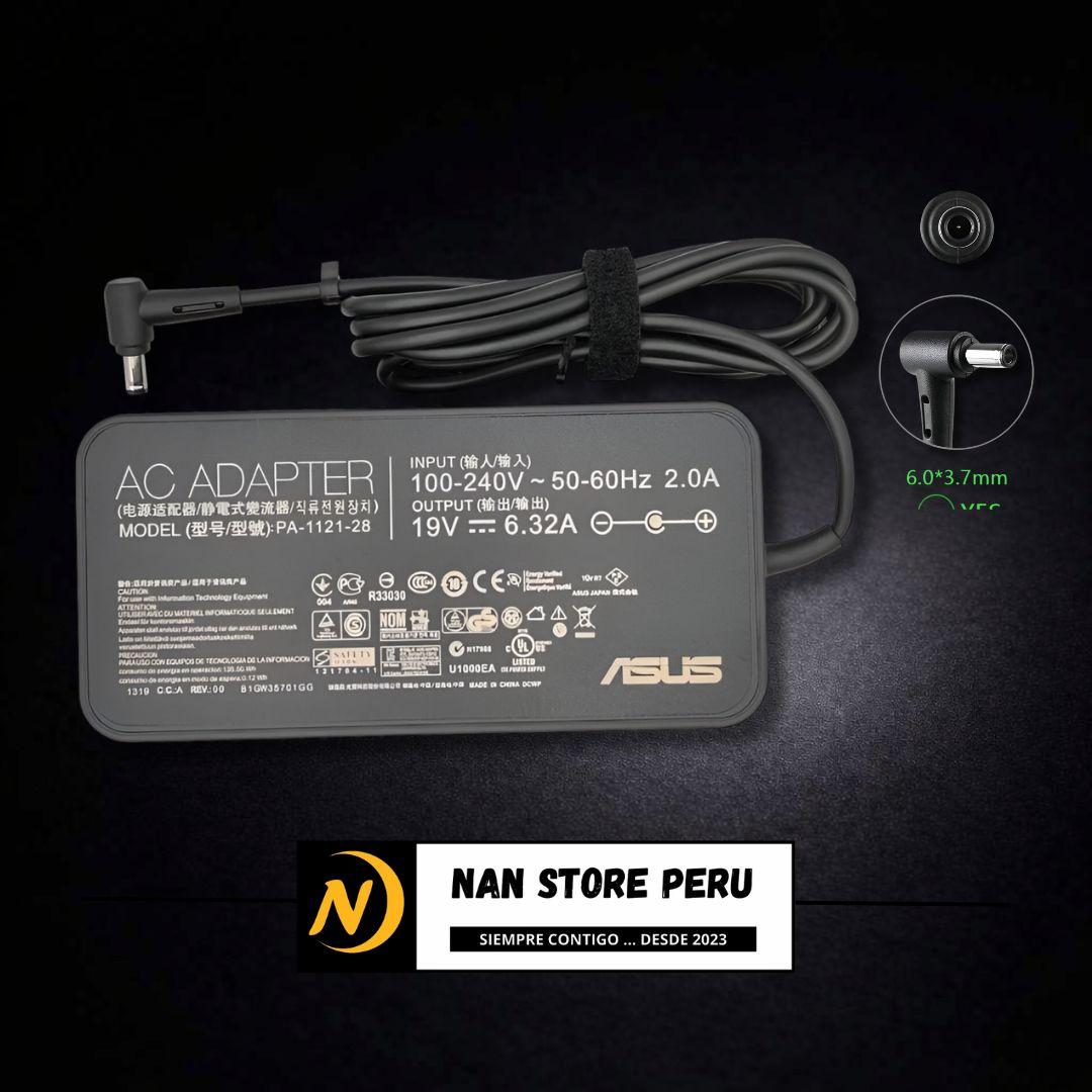 CARGADOR COMPATIBLE ASUS 19V 6.32A 120W 6.0*3.7 PUNTA AGUJA - PEQ