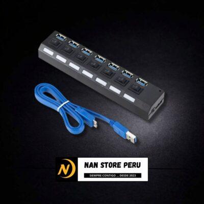 HUB USB 3.0 7 PUERTOS CON INTERRUPTOR