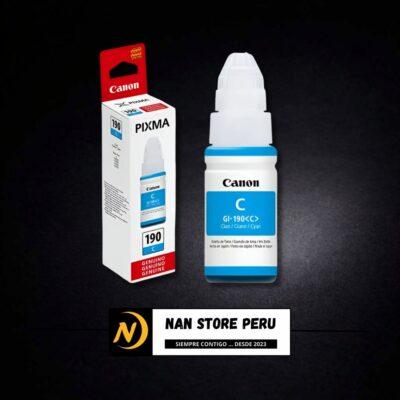 TINTA IMPRESORA ORIGINAL CANON GI-190 CIAN