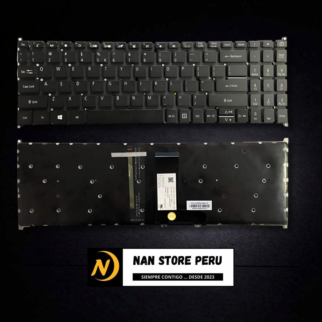 TECLADO ACER 5 A515-54 A515-54-36HG A515-54-513C A515-54-5615 N18Q13 Luz de fondo
