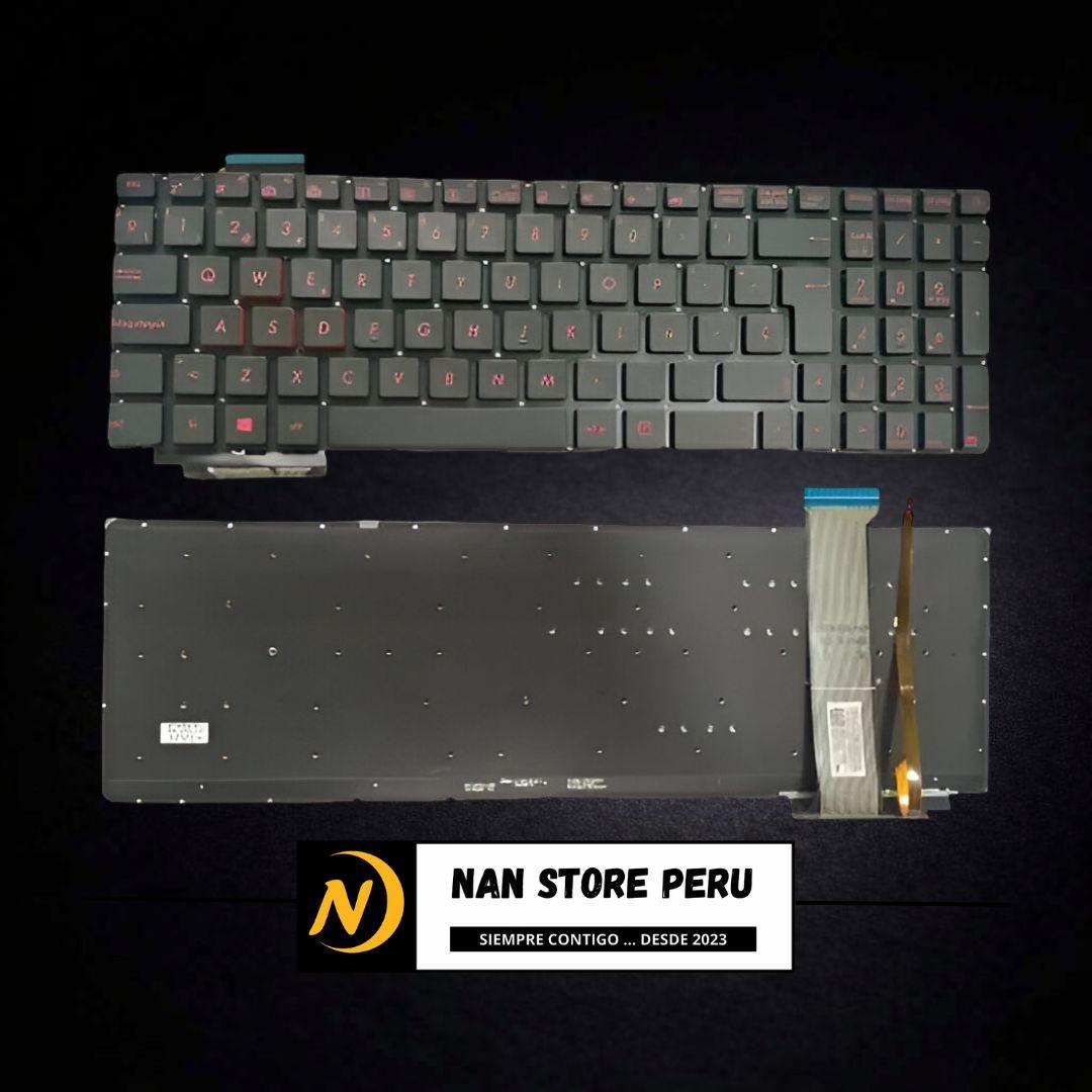 TECLADO ASUS GL552 N551J ILUMINADO ROJO SP FLEX LARGO